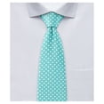 thumbnail image 1 of Jacob Alexander Men's Polka Dot Print Regular Length Neck Tie - Aqua, 1 of 7