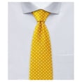 thumbnail image 1 of Jacob Alexander Men's Polka Dot Print Regular Length Neck Tie - Gold, 1 of 7