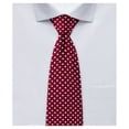 thumbnail image 1 of Jacob Alexander Men's Polka Dot Print 2.75 inch Width Slim Neck Tie - Burgundy, 1 of 5