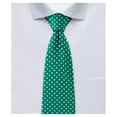 thumbnail image 1 of Jacob Alexander Men's Polka Dot Print 2.75 inch Width Slim Neck Tie - Forest Green, 1 of 5