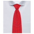 thumbnail image 1 of Jacob Alexander Men's Polka Dot Print 2.75 inch Width Slim Neck Tie - Red, 1 of 5