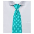 thumbnail image 1 of Jacob Alexander Men's Polka Dot Print 2.75 inch Width Slim Neck Tie - Teal, 1 of 5