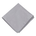 thumbnail image 1 of Jacob Alexander Polka Dot Print Pocket Square Handkerchief Hanky - Silver, 1 of 2