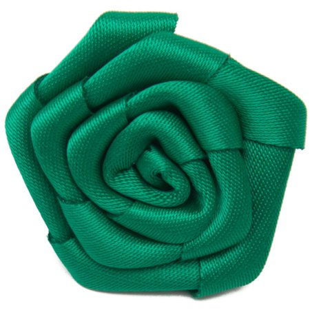Jacob Alexander Satin Open Rose Lapel Flower Boutonniere - Kelly