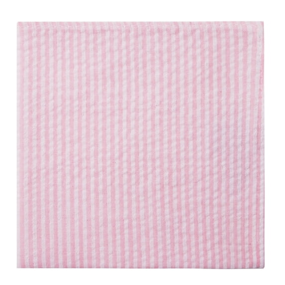 Jacob Alexander Seersucker Striped Pattern Pocket Square Handkerchief Hanky - Pink