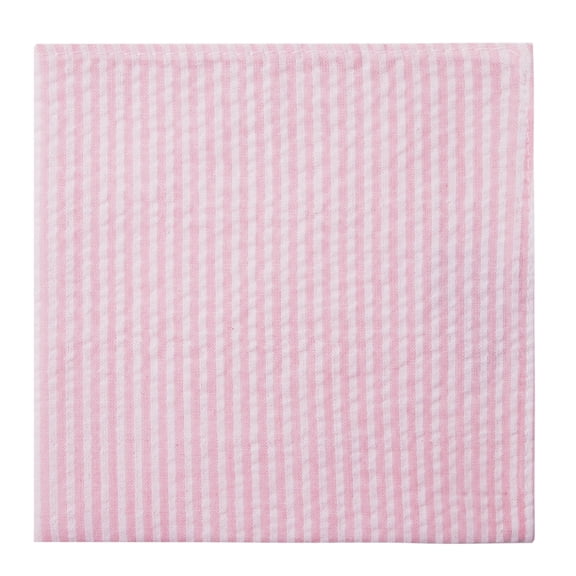 Jacob Alexander Seersucker Striped Pattern Pocket Square Handkerchief Hanky - Pink