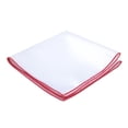thumbnail image 1 of Jacob Alexander Solid Color White Pocket Square Handkerchief Hanky with Embroidered Edge - Carnation Pink, 1 of 2