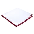 thumbnail image 1 of Jacob Alexander Solid Color White Pocket Square Handkerchief Hanky with Embroidered Edge - Red, 1 of 2