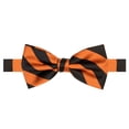 thumbnail image 1 of Jacob Alexander Stripe Woven Men's College Striped Pretied Bowtie - Orange Black, 1 of 3