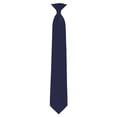 thumbnail image 1 of Jacob Alexander Men's Solid Color Pre-Tied Clip-On Uniform Neck Tie with Buttonholes - Regular 20 inch - Navy Blue, 1 of 6