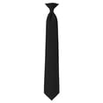 thumbnail image 1 of Jacob Alexander Men's Solid Color Pre-Tied Clip-On Uniform Neck Tie with Buttonholes - Extra Long 24 inch - Black, 1 of 6