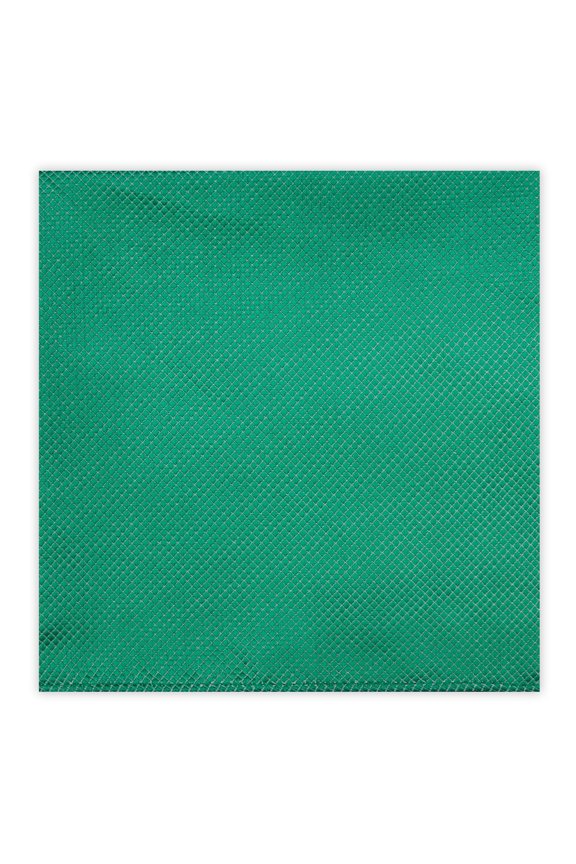 Woven Subtle Mini Squares Pocket Square Handkerchief Hanky - Mint Julep