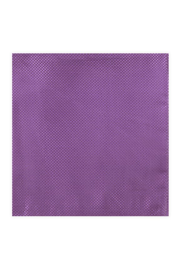Woven Subtle Mini Squares Pocket Square Handkerchief Hanky - Purple