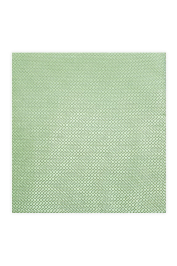 Woven Subtle Mini Squares Pocket Square Handkerchief Hanky - Sage Green