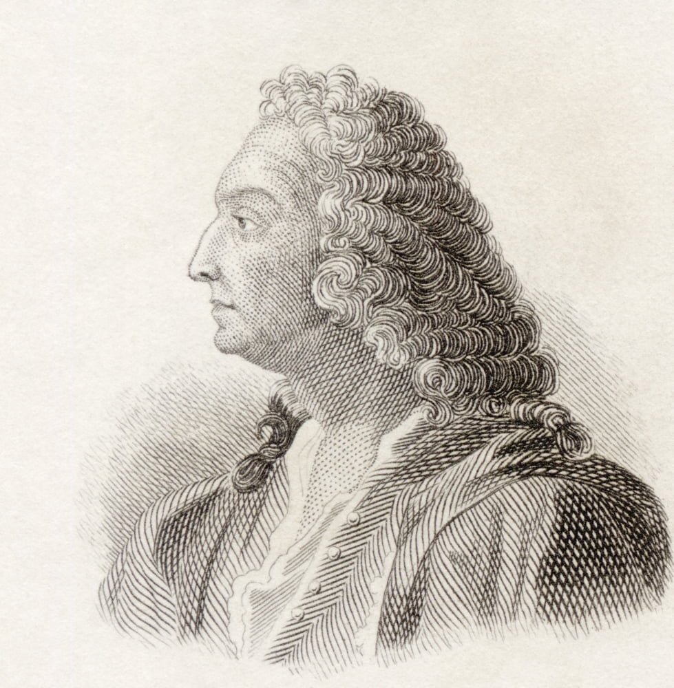Jacob Bernoulli Aka James Or Jacques 1654 To 1705 Swiss Mathematician From Crabbs Historical Dictionary Published 1825 Canvas Art - Ken Welsh  Design Pics (24 x 24)