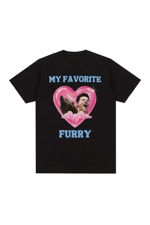 Jacob Black Is My Favorite Furry Twilight Meme T-Shirt | Casual, Long Sleeve, Crew Neck, Regular Fit, Print Pattern, All-Season.