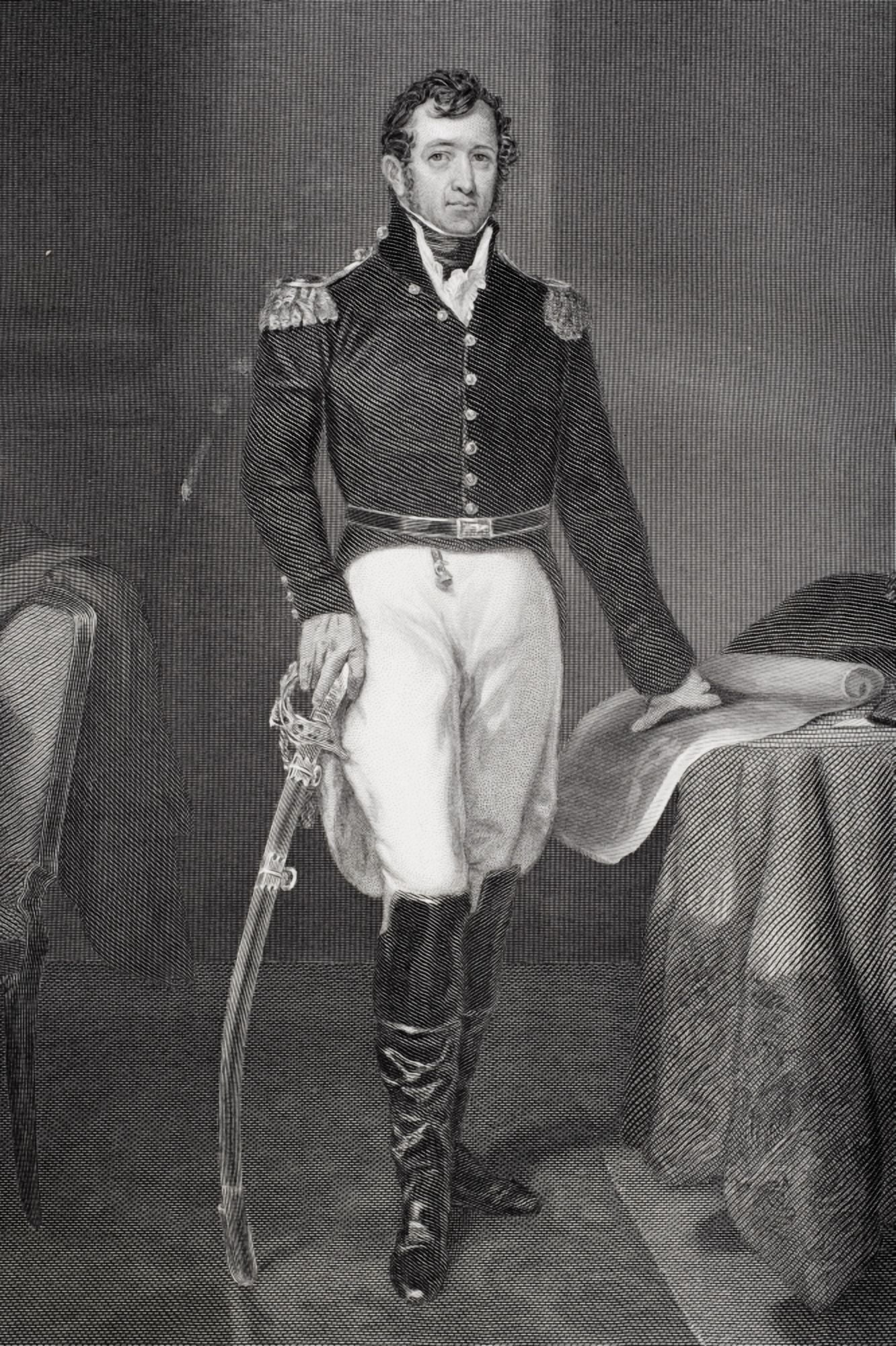 Jacob Brown 1775 - 1828 American General In The War Of 1812 From Painting By Alonzo Chappel Canvas Art - Ken Welsh Design Pics (22 x 34)