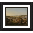 thumbnail image 1 of Jacob Coning 14x12 Black Ornate Wood Framed Double Matted Museum Art Print Titled: View of Moss (1699), 1 of 5