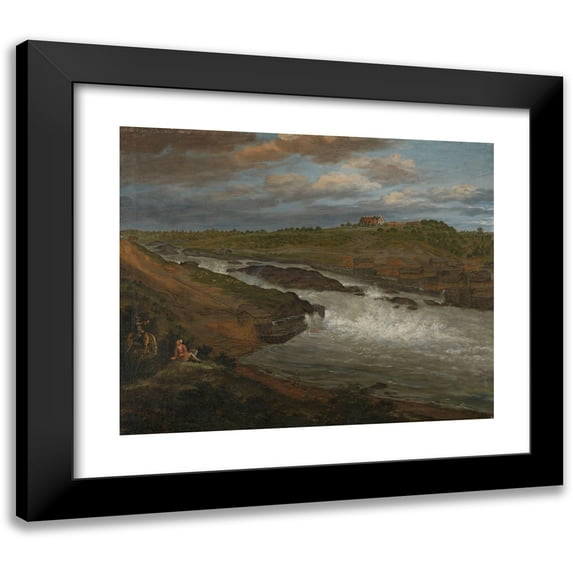 Jacob Coning 24x20 Black Modern Framed Museum Art Print Titled - Landscape (1700)