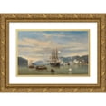 thumbnail image 1 of Jacob Eduard van Heemskerck van Beest 24x16 Gold Ornate Framed and Double Matted Museum Art Print Titled - Hms Steam-Powered Battleship Medusa Opening the Shimonoseki Straits (1864), 1 of 4