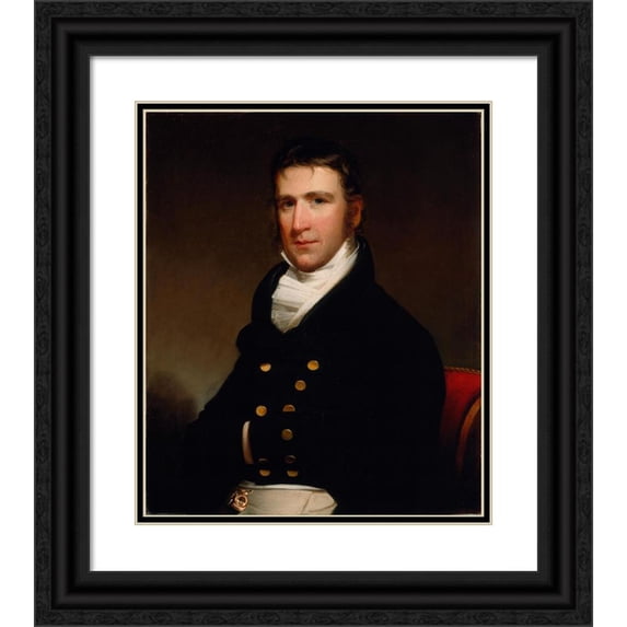 Jacob Eichholtz 12x14 Black Ornate Wood Framed Double Matted Museum Art Print Titled: Elliott Tole Lane (1821)