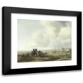 thumbnail image 1 of Jacob Esselens 14x12 Black Modern Framed Museum Art Print Titled - View on the Beach (1650 - 1687), 1 of 5