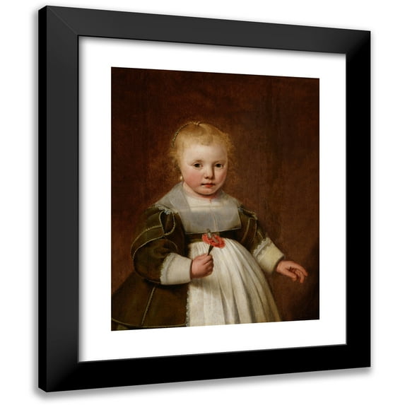 Jacob Gerritsz Cuyp 15x18 Black Modern Framed Museum Art Print Titled - Portrait of a Little Girl (1630-1640)