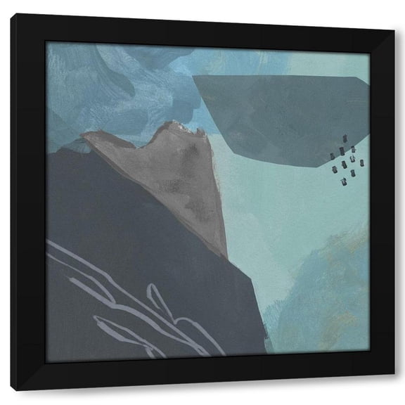 Jacob Green 12x12 Black Modern Wood Framed Wall Art Titled - Steely Abstract I