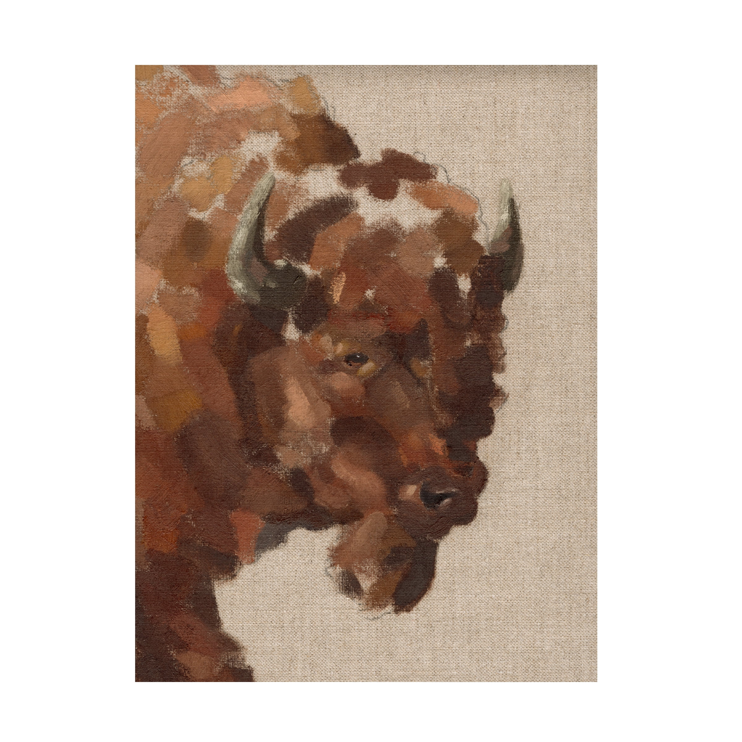 Jacob Green 'Tiled Bison I' Canvas Art