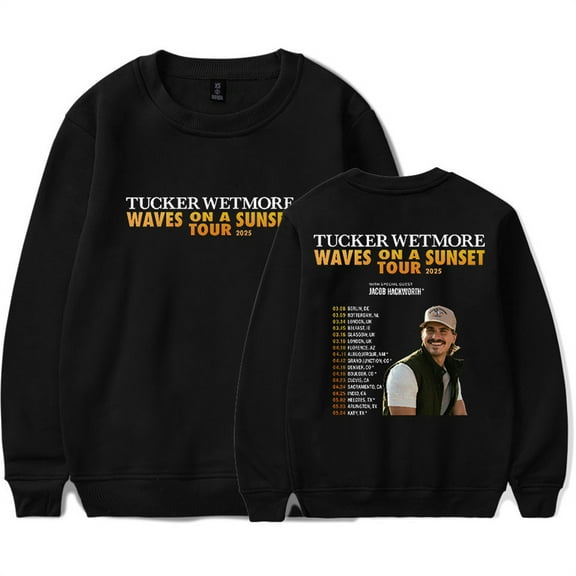 Jacob Hackworth Waves On A Sunset Tour 2025 Sweatshirts Hip Hop Crewneck Unisex Tops