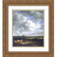 thumbnail image 1 of Jacob Isaakszoon van Ruisdael 2x Matted 20x22 Gold Ornate Framed Art Print 'View of Haarlem with bleaching fields in the foreground', 1 of 2