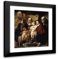 thumbnail image 1 of Jacob Jordaens 12x14 Black Modern Framed Museum Art Print Titled - The Holy Family with Saint Anne and the Young Baptist and His Parents (Early 1620S and 1650s), 1 of 5