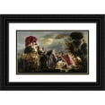 thumbnail image 1 of Jacob Jordaens 24x16 Black Ornate Framed Double Matted Museum Art Print Titled: The Meeting of Odysseus and Nausicaa (C. 1630 - C. 1640), 1 of 5