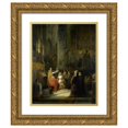 thumbnail image 1 of Jacob Joseph Eeckhout 12x14 Gold Ornate Wood Frame and Double Matted Museum Art Print Titled - The Wedding of Jacoba of Bavaria, Countess of Holland, and Jan Iv, Duke of Brabant, 10 March 14, 1 of 4