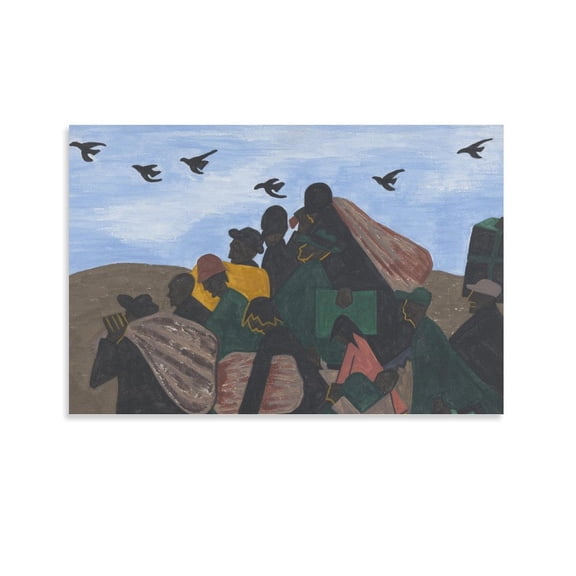Jacob Lawrence Art Poster (5) Canvas Wall Art Prints Poster Gifts Photo Picture Painting Posters Room Decor Home Decorative 12x18inch(30x45cm)