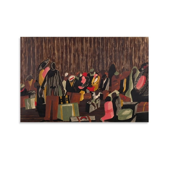 Jacob Lawrence Art Poster (7) Artworks Canvas Poster Room Aesthetic Wall Art Prints Home Modern Decor Gifts 12x18inch(30x45cm)
