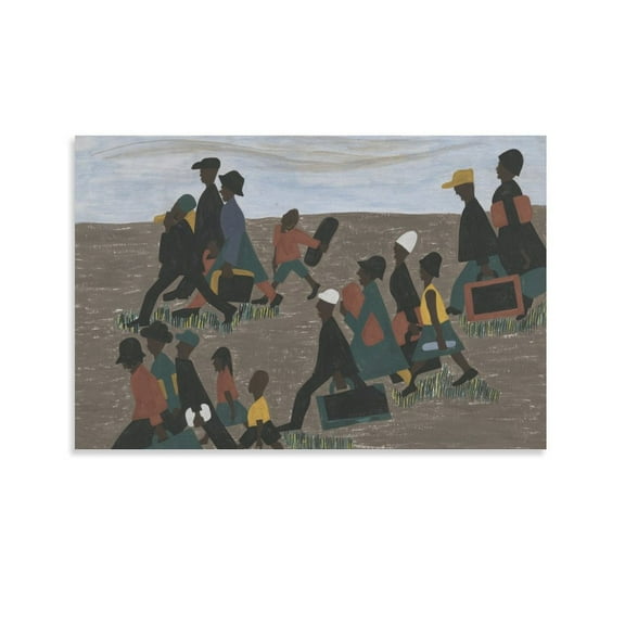 Jacob Lawrence Art Poster (8) Painting On Canvas Wall Art Poster Scroll Picture Print Living Room Walls Decor Home Posters 16x24inch(40x60cm)