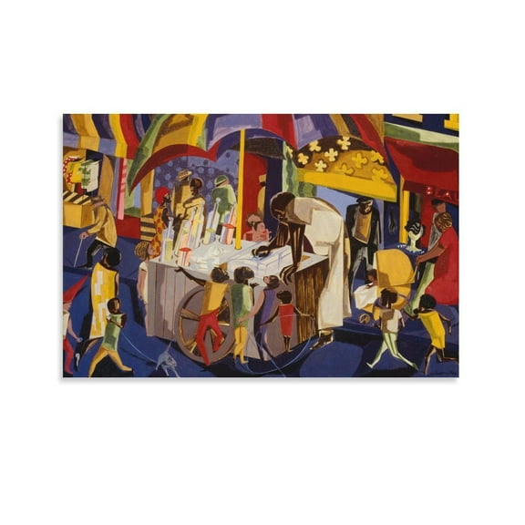 Jacob Lawrence Print Painting (15) Wall Art Poster Gifts Bedroom Prints Home Decor Hanging Picture Canvas Painting Posters 12x18inch(30x45cm)