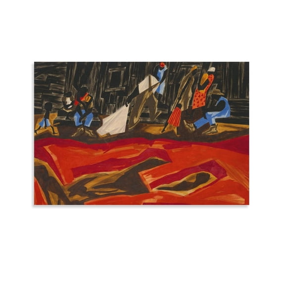 Jacob Lawrence Print Painting (26) Picture Print Canvas Poster Wall Paint Art Posters Decor Modern Home Artworks Gift 12x18inch(30x45cm)