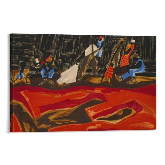Jacob Lawrence Print Painting (26) Poster Decorative Painting Canvas Wall Art Living Room Posters Bedroom Painting 24x36inch(60x90cm)