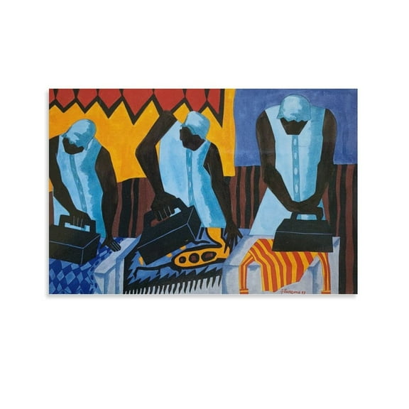 Jacob Lawrence Print Painting (6) Posters Art Print Wall Photo Paint Poster Hanging Picture Family Bedroom Decor Gift 24x36inch(60x90cm)