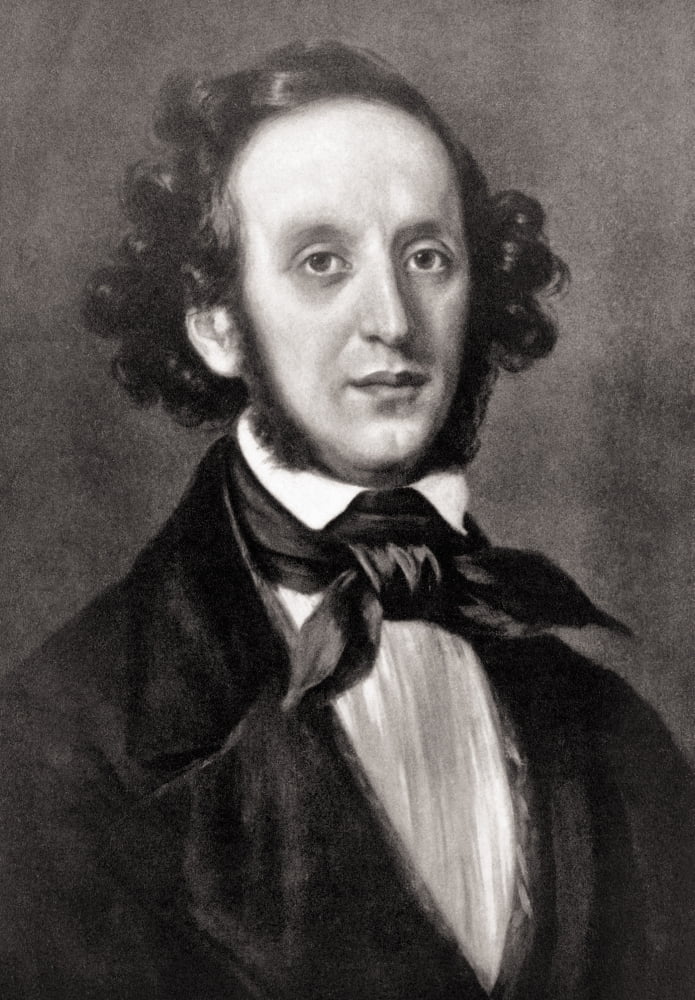 Jacob Ludwig Felix Mendelssohn-Bartholdy 1809 To 1847 German Musician 19Th Century Illustration After Painting By Eduard Magnus Canvas Art - Ken Welsh Design Pics (24 x 34)