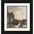 thumbnail image 1 of Jacob Maris 15x16 Black Ornate Wood Framed Double Matted Museum Art Print Titled - Cityscape at Evening (1847 - 1899), 1 of 5