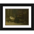 thumbnail image 1 of Jacob Maris 18x14 Black Ornate Wood Framed Double Matted Museum Art Print Titled - Tired Out (Mother Watched) (1869), 1 of 5