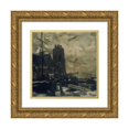 thumbnail image 1 of Jacob Maris 21x20 Gold Ornate Framed and Double Matted Museum Art Print Titled - Dordrecht at Evening (C. 1870 - C. 1899), 1 of 4