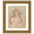thumbnail image 1 of Jacob Matham 12x14 Gold Ornate Wood Frame and Double Matted Museum Art Print Titled - Mercury with Heads of an Old and a Young&nbsp;Man (1599), 1 of 4
