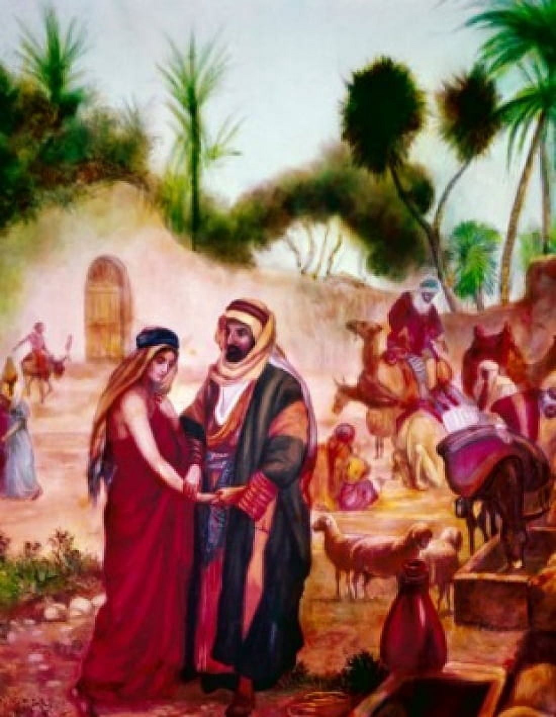 Jacob Meeting Rachel At The Well Bianchini Vittorio (1797-1880Italian) Canvas Art - Vittorio Bianchini (18 x 24)