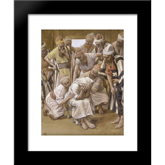 Jacob Mourns His Son Joseph 20x24 Framed Art Print by James Tissot