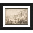 thumbnail image 1 of Jacob Symonsz. Pynas 18x14 Black Ornate Wood Framed Double Matted Museum Art Print Titled - Landscape with the Calling of St. Peter (17th Century), 1 of 5