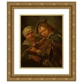 thumbnail image 1 of Jacob Toorenvliet 12x14 Gold Ornate Wood Frame and Double Matted Museum Art Print Titled - Fiddler, 1 of 4